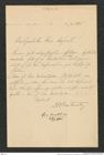 Nachlass Franz Steindachner, Brief von H. Breitenstein an Franz Steindachner (11.03.1905), Inv.Nr. 56.05, Seite 1